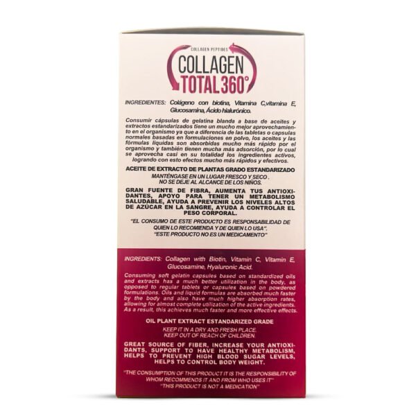 Colágeno Total 360, vitaminas esenciales - total collagen 360