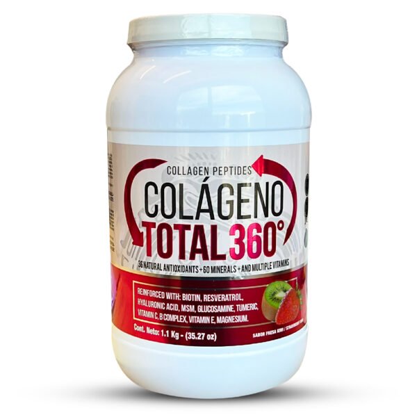 Colageno Total 360 Con Acido Hialuronico, MSM, Turmeric 1.1kg (35.27 oz)