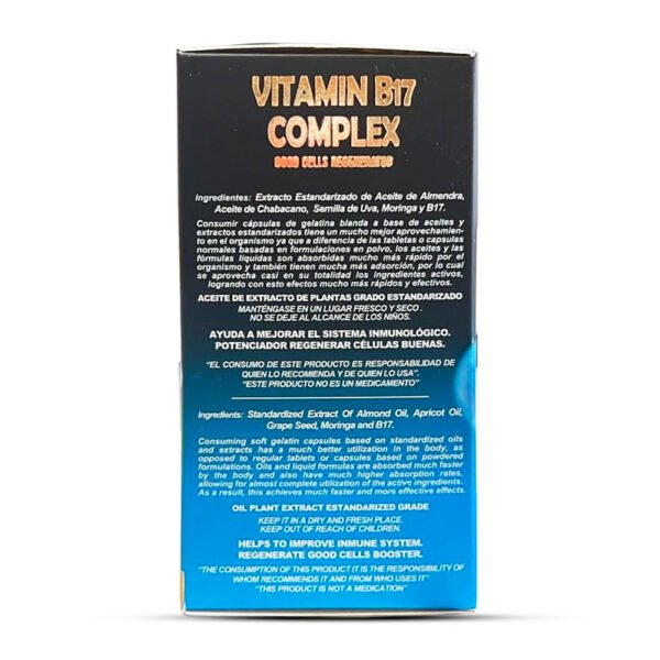 Complejo de Vitamina B17, el apoyo que necesitas.